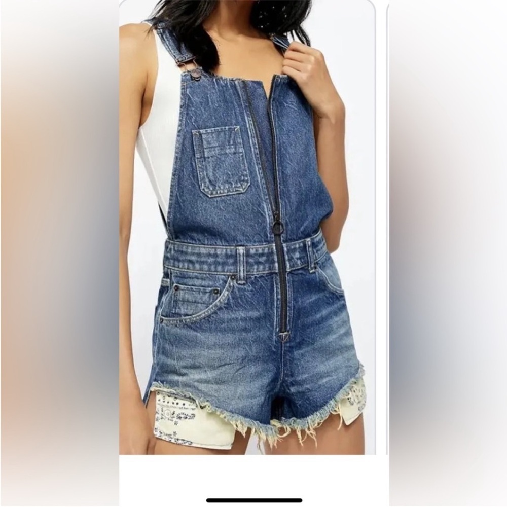 Free People We The Free Sunkissed Short Overalls